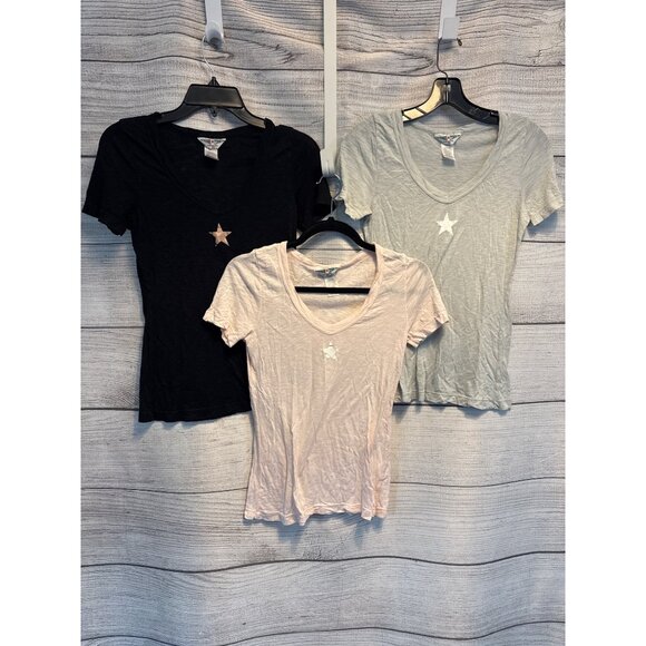 Hard Tail Forever V Neck Star Short Sleeve Tee Set Of 3 Size XS - Picture 1 of 7